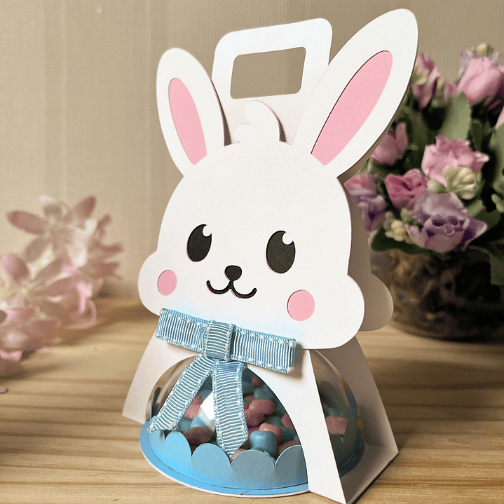 Arquivo de Corte Coelhinho com Alça Páscoa em Pdf  4