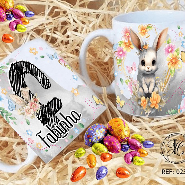 Artes para Caneca Páscoa Alfabeto Arquivos Editável 6