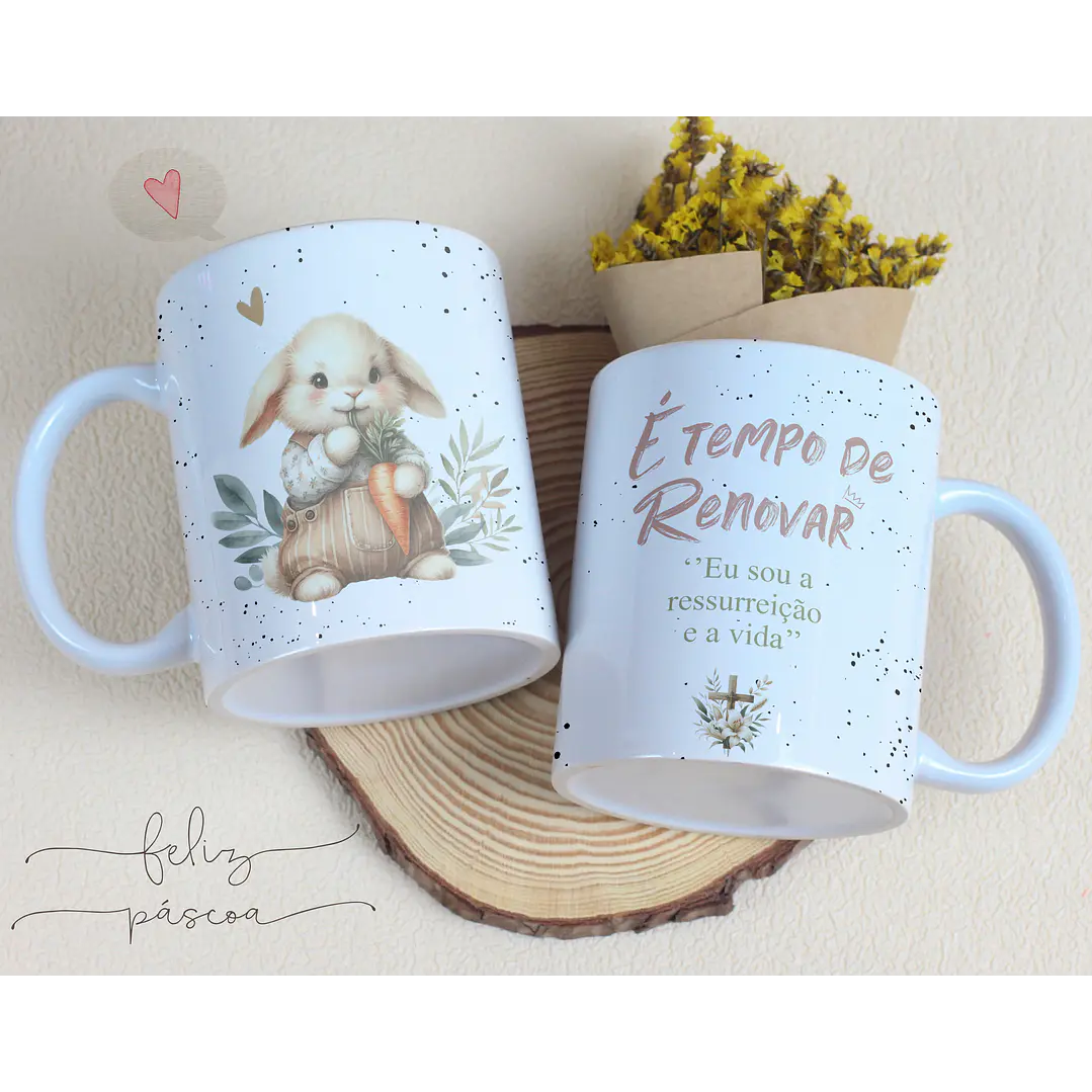 14 Artes para Caneca Páscoa Cristã Arquivos Editável 4