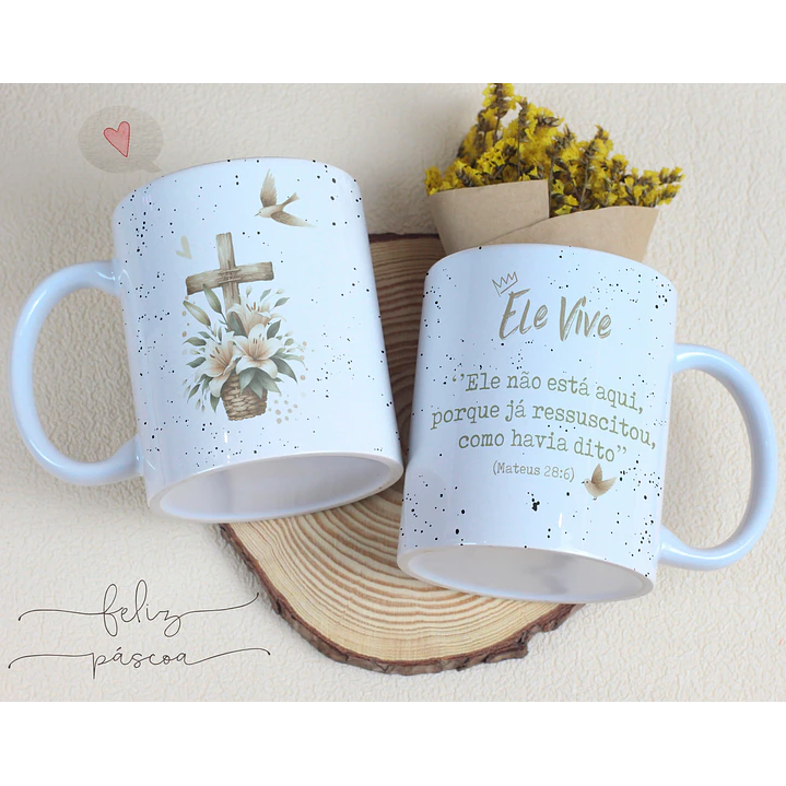 14 Artes para Caneca Páscoa Cristã Arquivos Editável 7