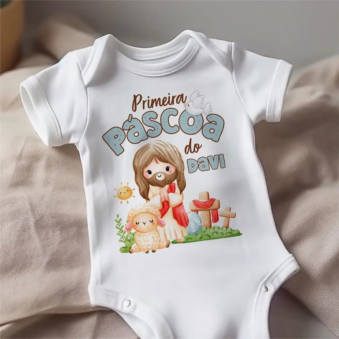 20 Artes para Body Páscoa Cristã Arquivo Editável  2