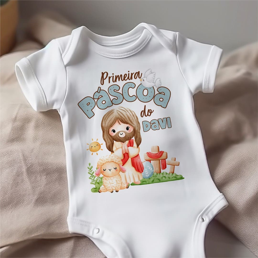 20 Artes para Body Páscoa Cristã Arquivo Editável  2