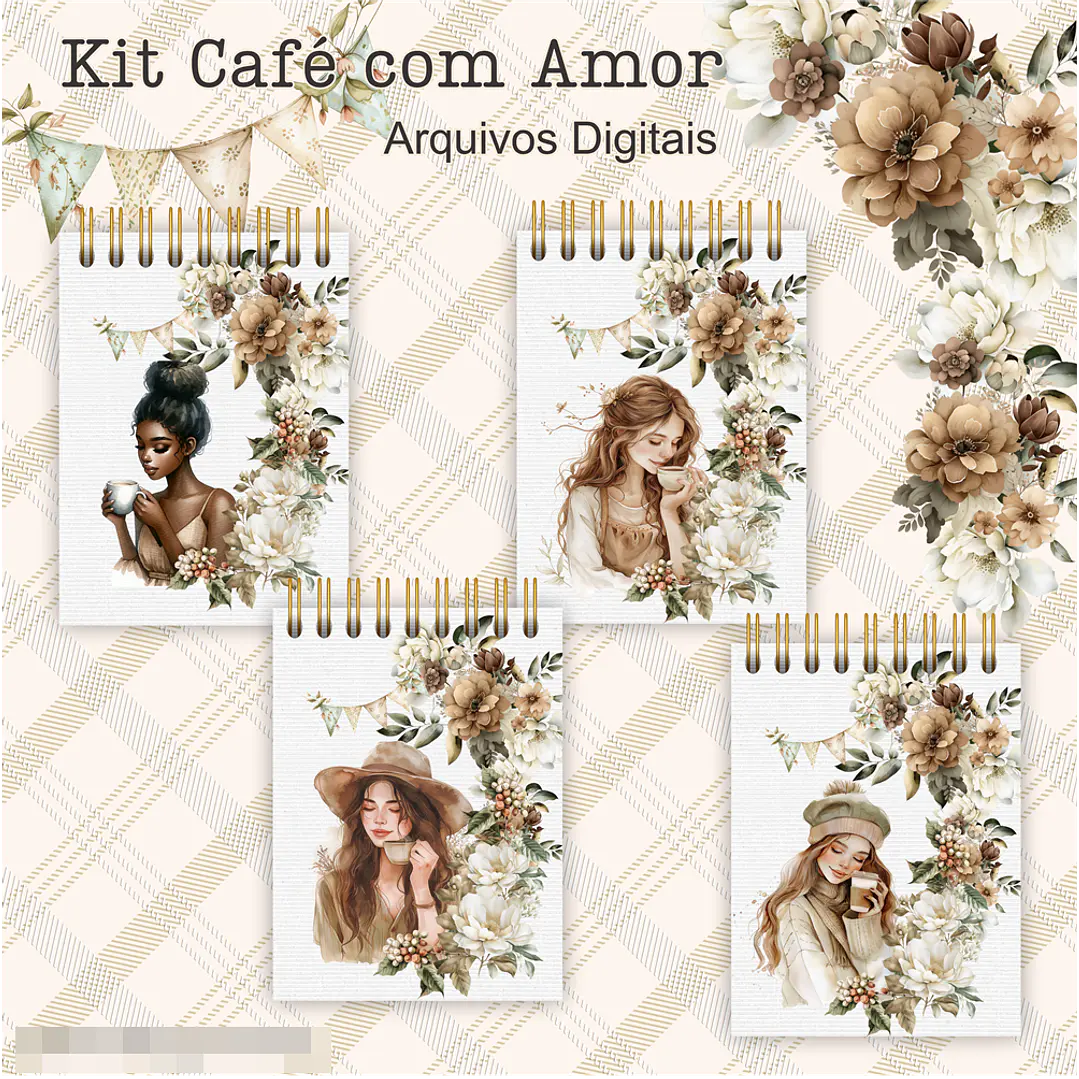 Kit Digital para Agendas e Bloquinhos em Png 5