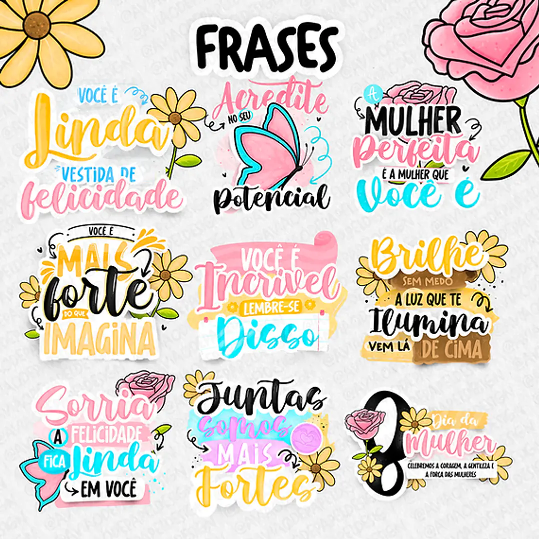Kit Digital Mimos Dia das Mulheres em Png 2