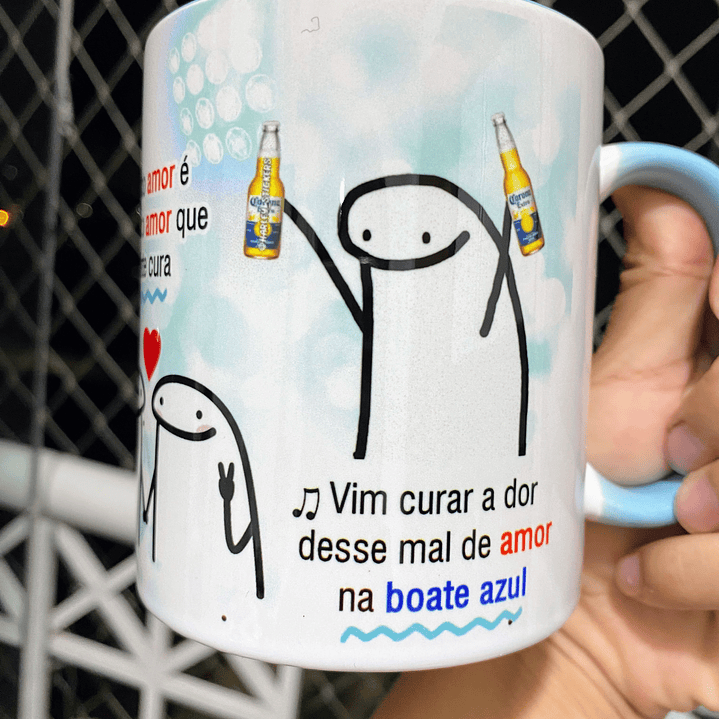 Arte Caneca Boate Azul Doente de amor procurei remédio na vida noturna Arquivo em Jpg 5