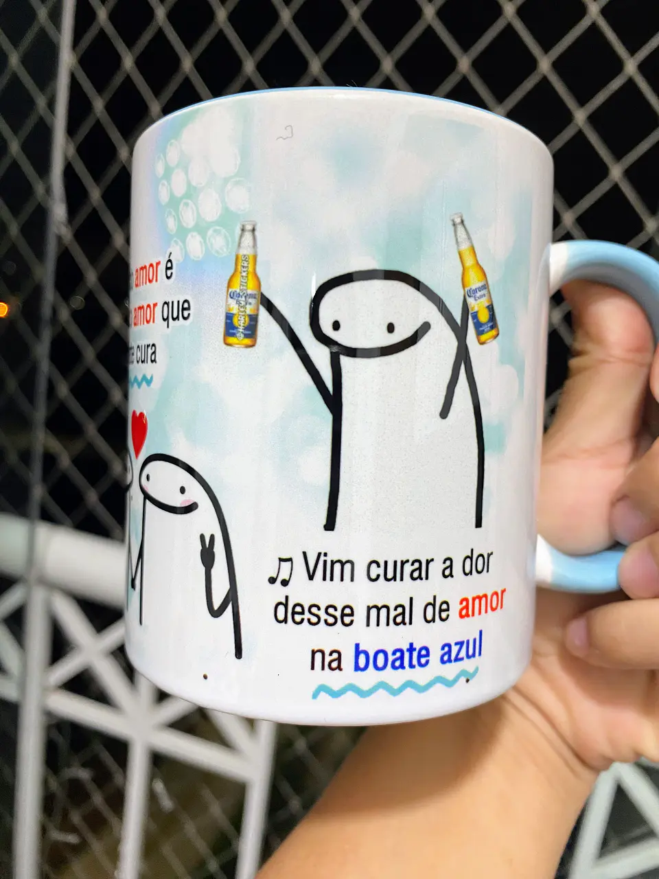 Arte Caneca Boate Azul Doente de amor procurei remédio na vida noturna Arquivo em Jpg 5