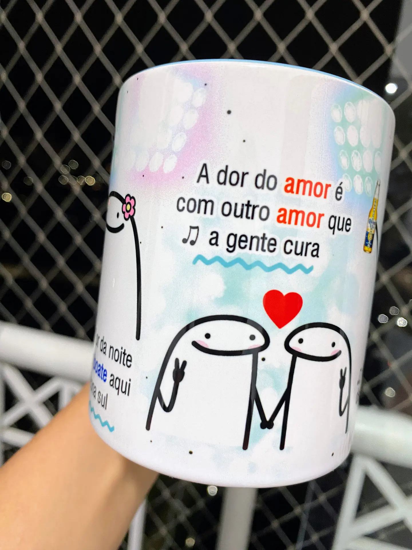Arte Caneca Boate Azul Doente de amor procurei remédio na vida noturna Arquivo em Jpg 4