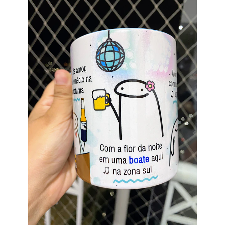 Arte Caneca Boate Azul Doente de amor procurei remédio na vida noturna Arquivo em Jpg 3