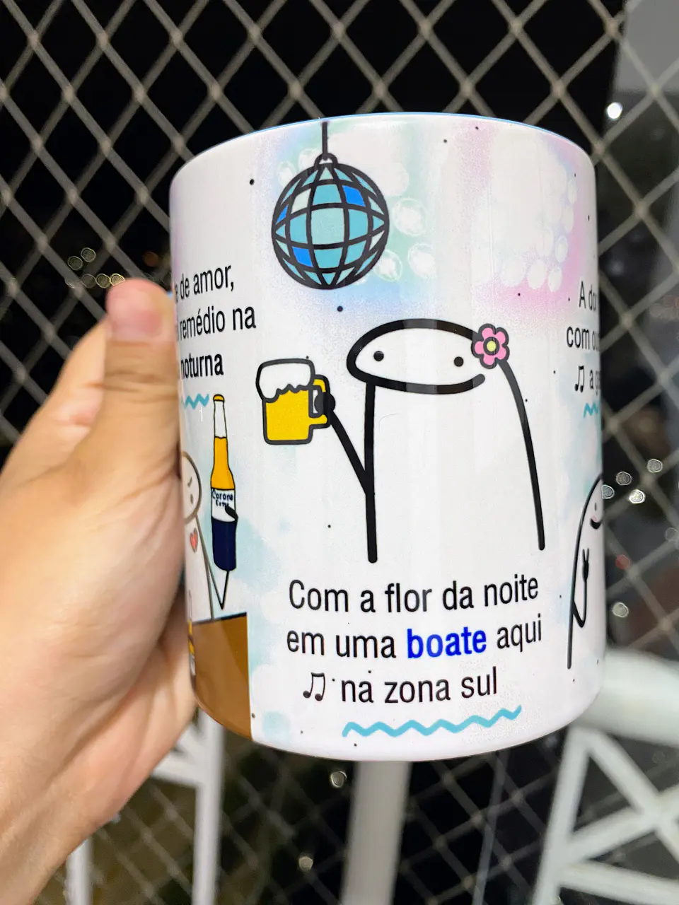 Arte Caneca Boate Azul Doente de amor procurei remédio na vida noturna Arquivo em Jpg 3