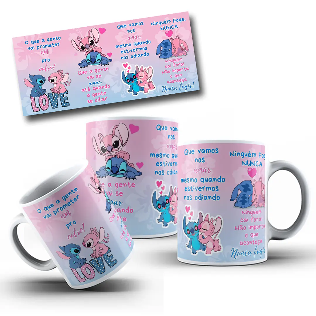 Artes Caneca O que a Gente Vai Prometer Um Para o Outro Stitch Arquivos Png  2