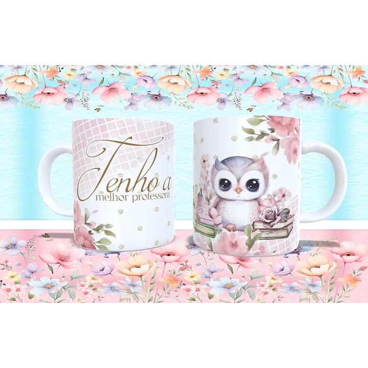 4 Arte para Caneca Professora Arquivo Editável 2