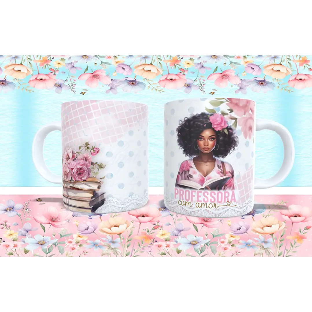 4 Arte para Caneca Professora Arquivo Editável 3