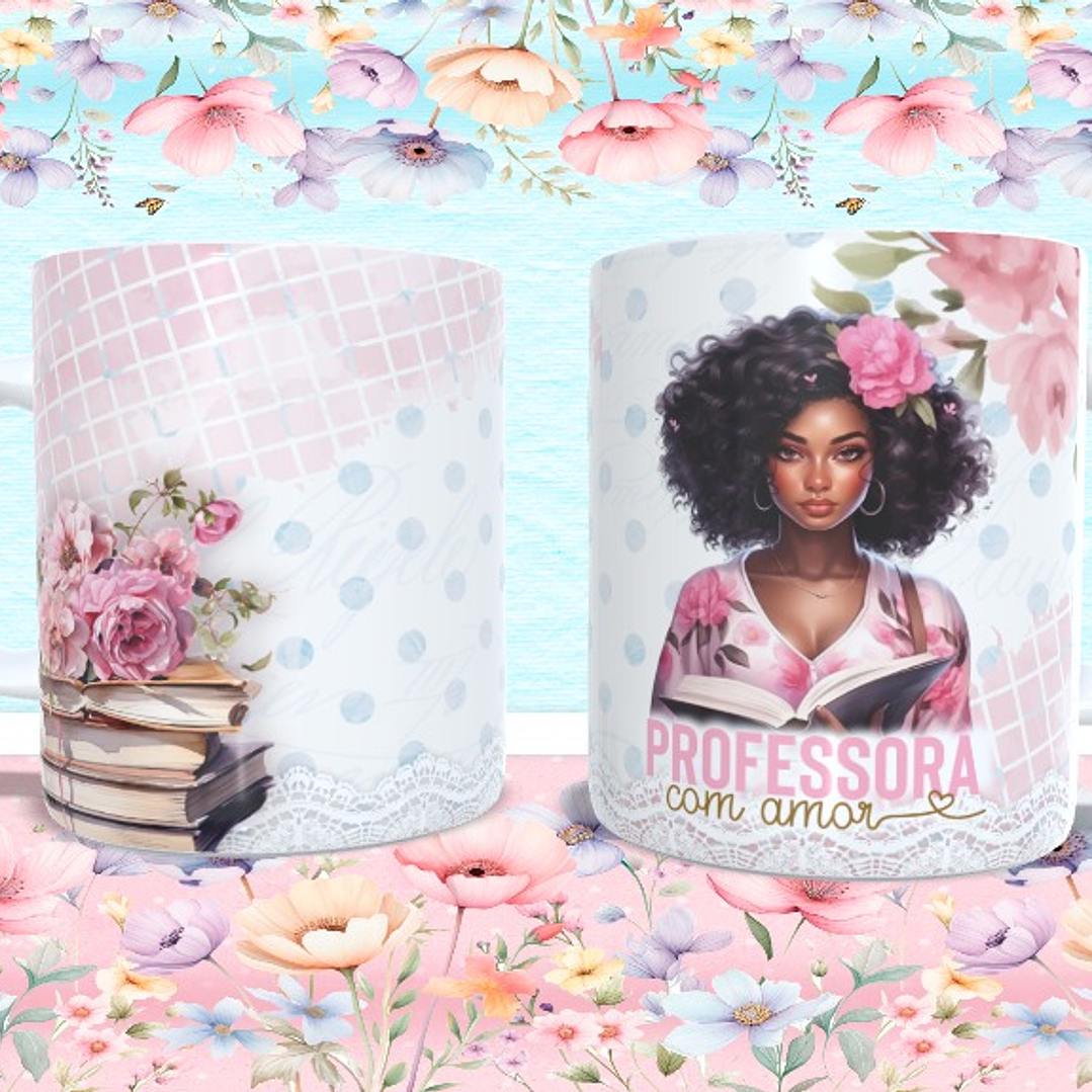 4 Arte para Caneca Professora Arquivo Editável 3