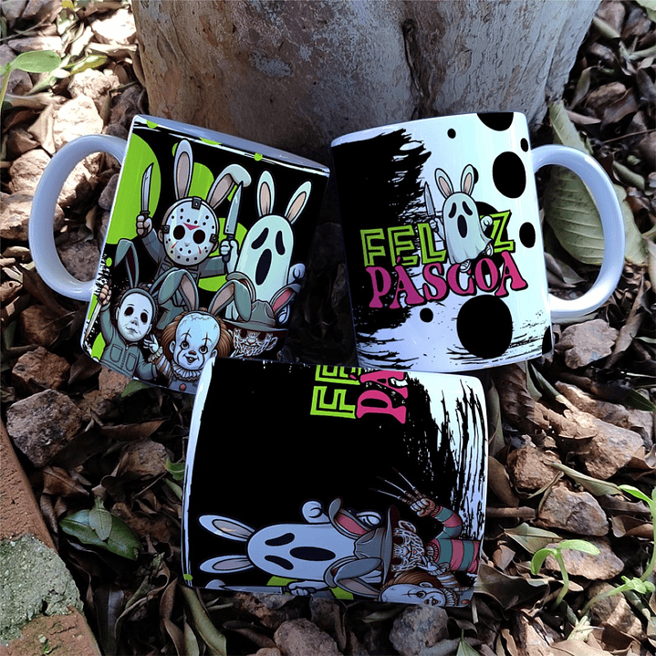 5 Arte para Caneca Páscoa Terror Arquivo em Jpg  4