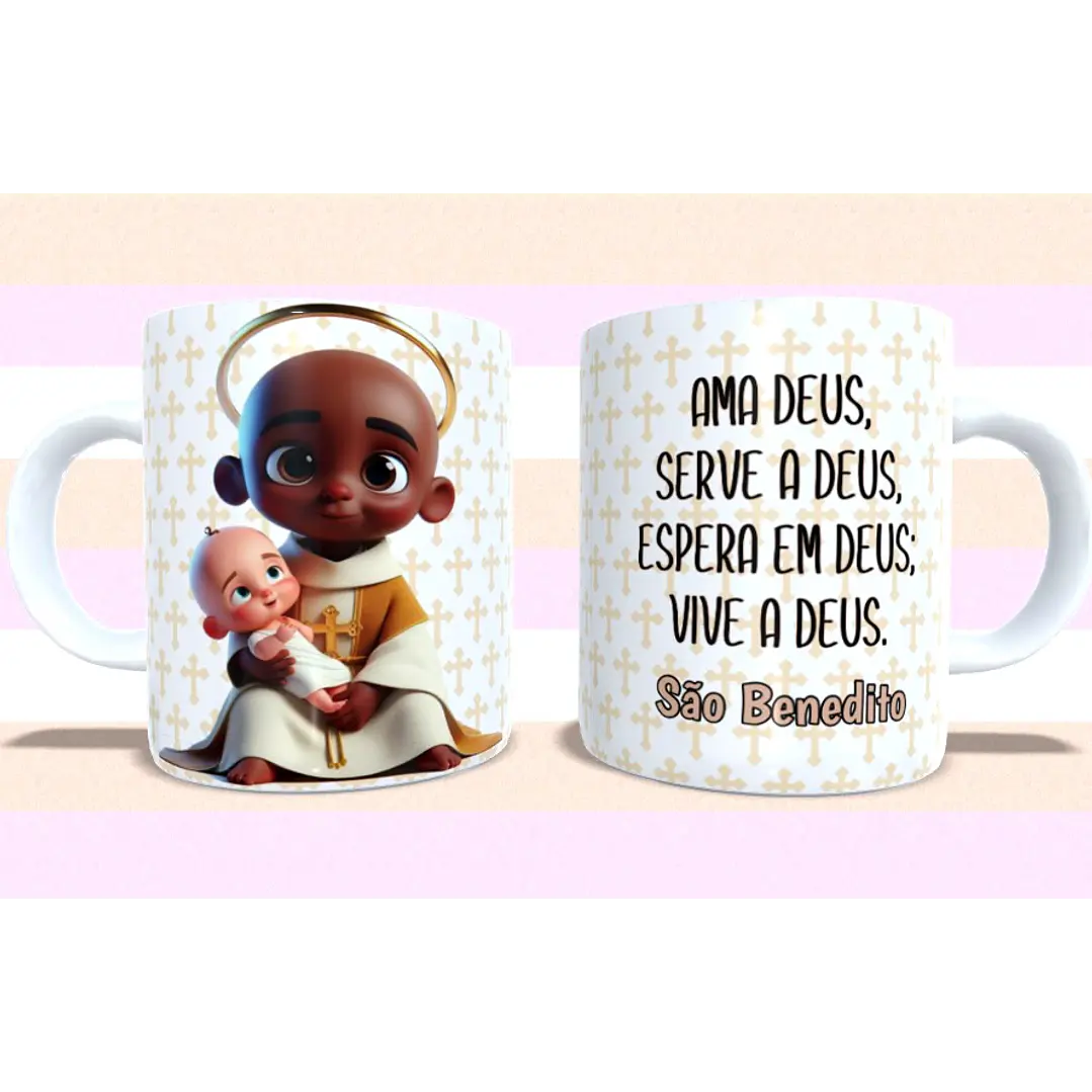 5 Arte para Caneca Santinhos cute Arquivo em Jpg  2