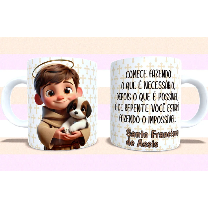 5 Arte para Caneca Santinhos cute Arquivo em Jpg  6