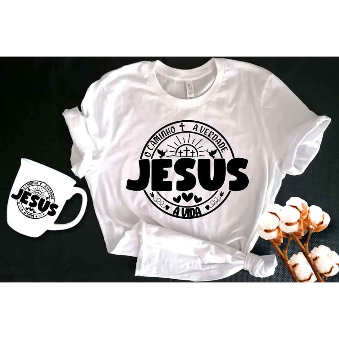 6 Arte para Camisa Jesus Religião Arquivo em Png 3