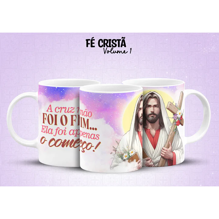 10 Arte para Caneca Fé Cristã Arquivo em Jpg 4