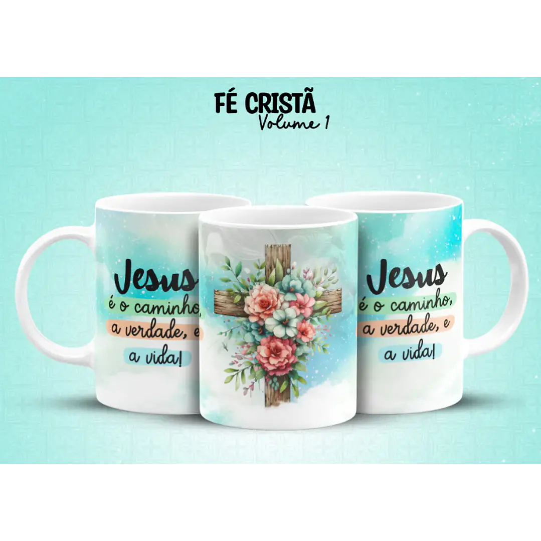 10 Arte para Caneca Fé Cristã Arquivo em Jpg 8