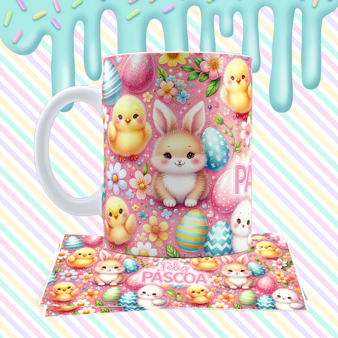 12 Arte para Caneca Páscoa Arquivo em Jpg 2