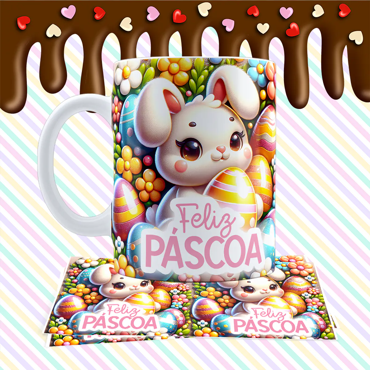 Arte Para Caneca Pascoa