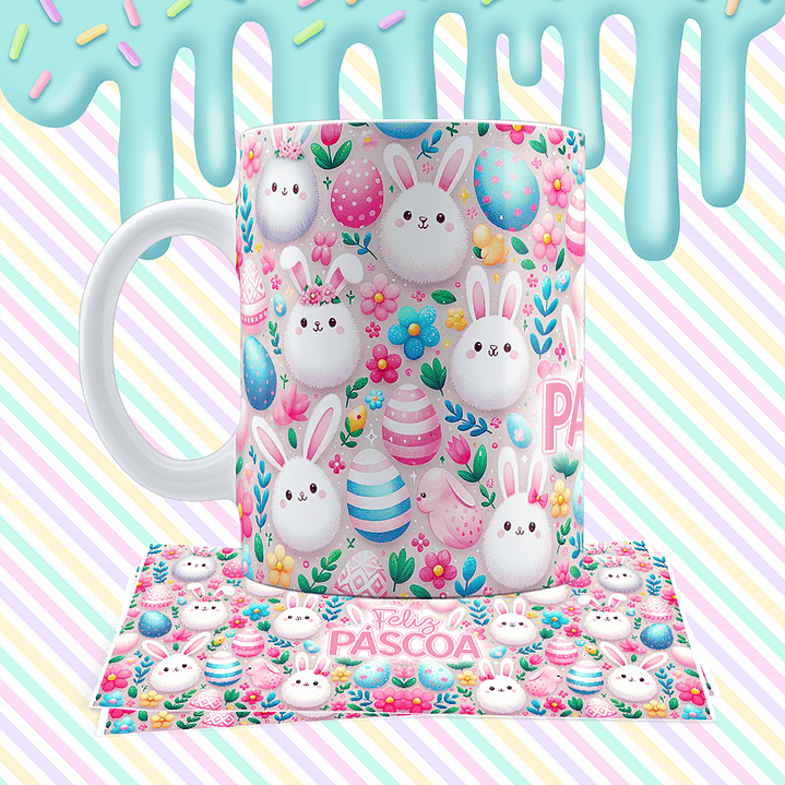 12 Arte para Caneca Páscoa Arquivo em Jpg 10