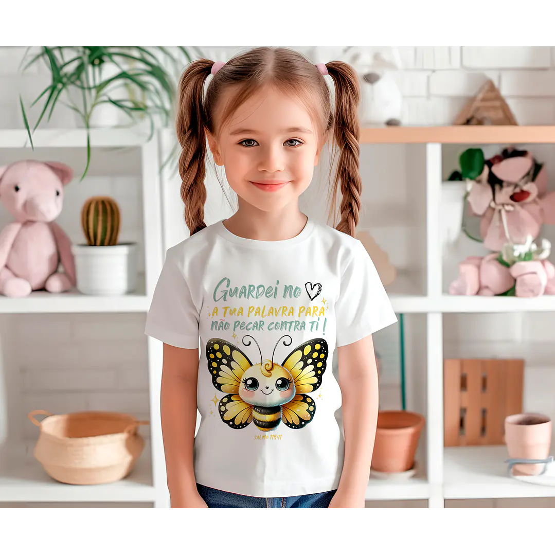 20 Arte para Camisa Infantil Abelinhas do Senhor Arquivo Editável 1