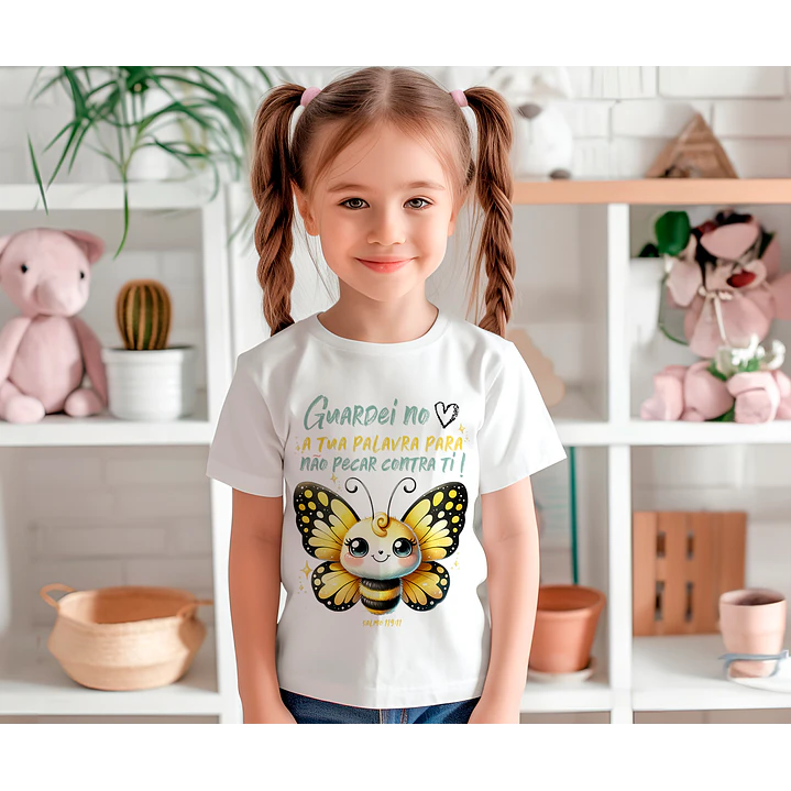 20 Arte para Camisa Infantil Abelinhas do Senhor Arquivo Editável 1