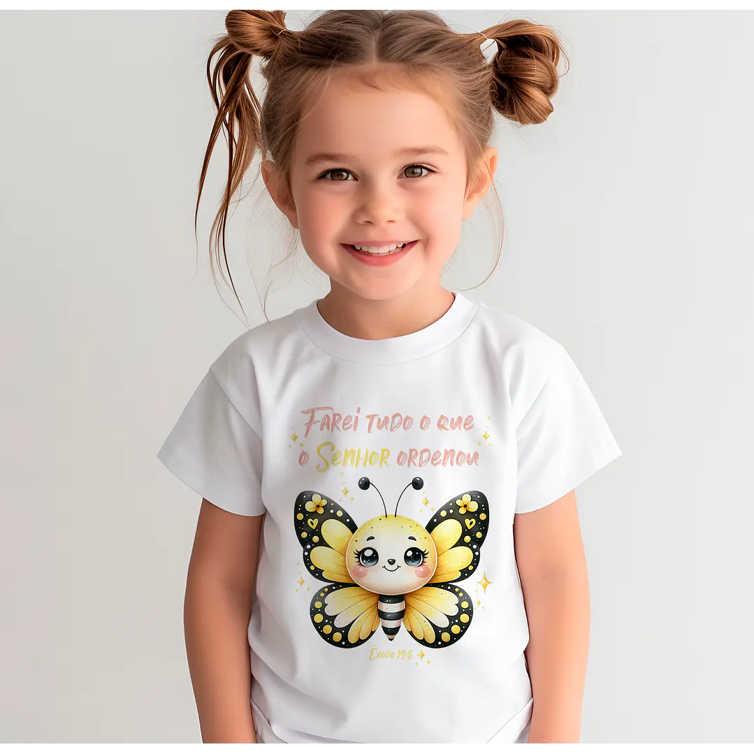 20 Arte para Camisa Infantil Abelinhas do Senhor Arquivo Editável 2