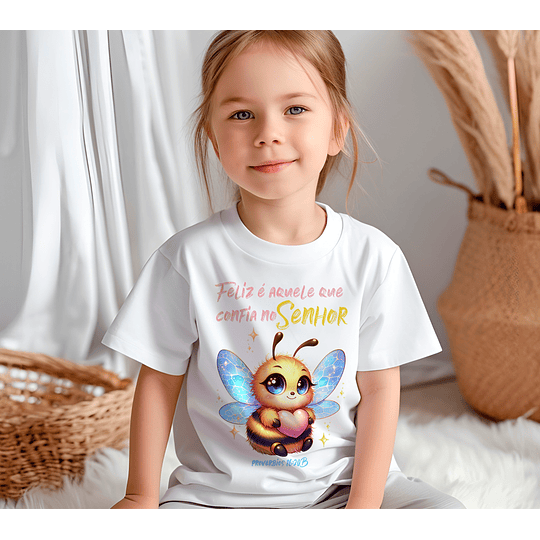 20 Arte para Camisa Infantil Abelinhas do Senhor Arquivo Editável