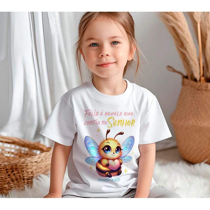 20 Arte para Camisa Infantil Abelinhas do Senhor Arquivo Editável 4