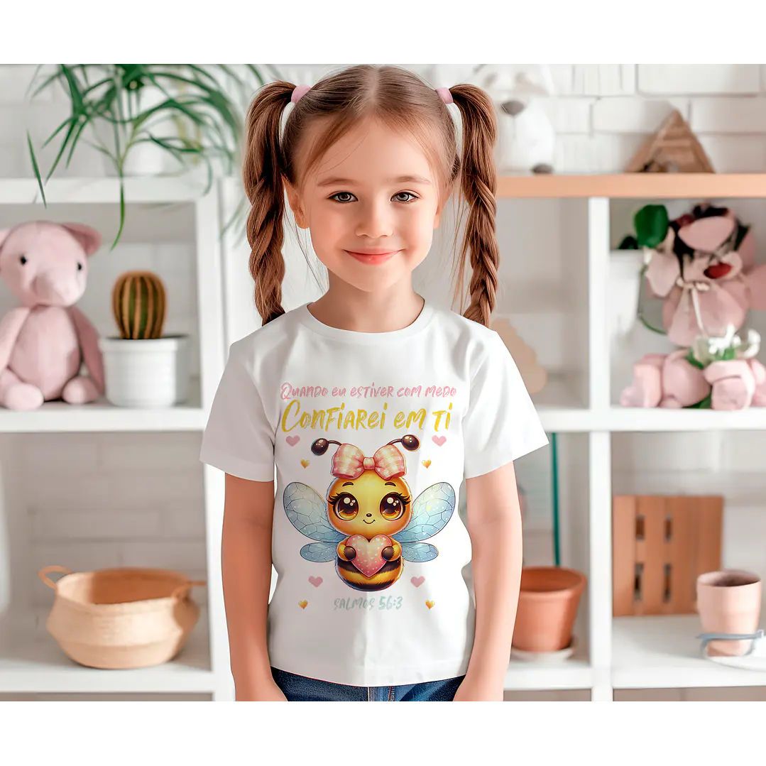 20 Arte para Camisa Infantil Abelinhas do Senhor Arquivo Editável 5