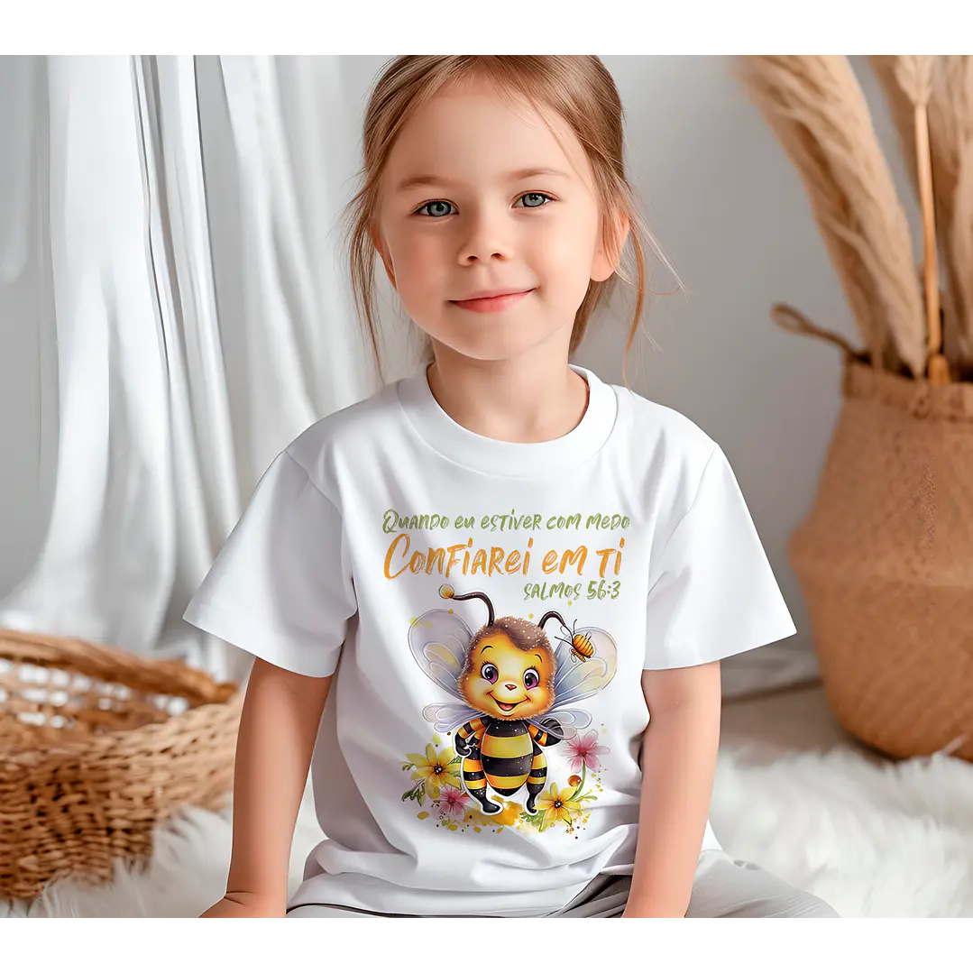 20 Arte para Camisa Infantil Abelinhas do Senhor Arquivo Editável 7