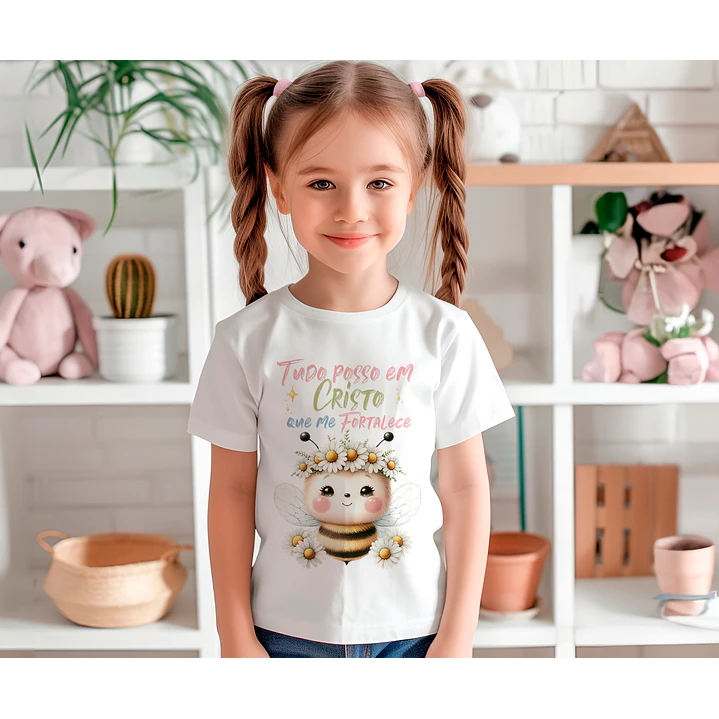 20 Arte para Camisa Infantil Abelinhas do Senhor Arquivo Editável 8