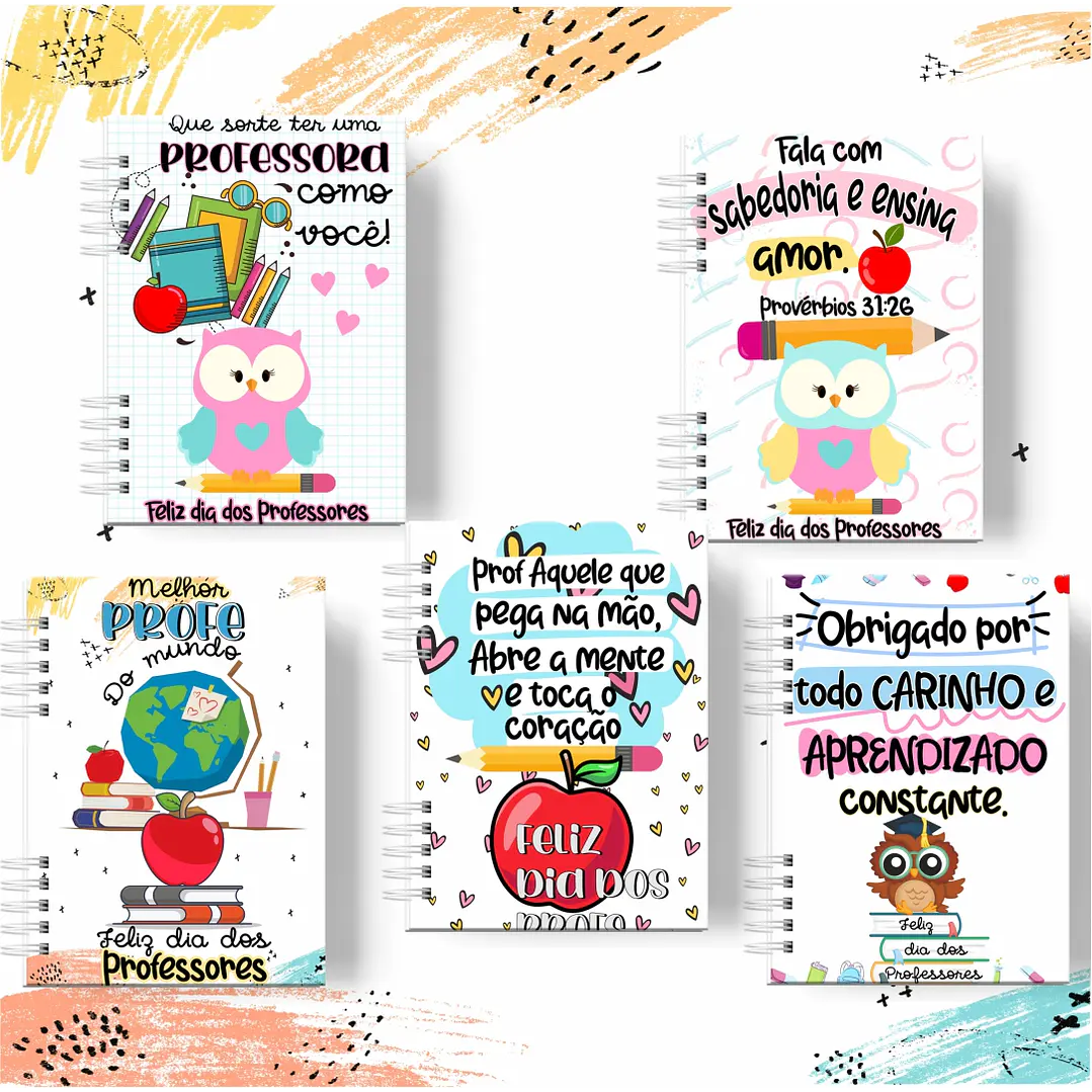 20 Arte para Caneca Camisa e Capa Agenda Dia dos Professores Arquivo Editável 5