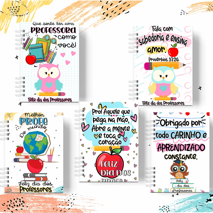 20 Arte para Caneca Camisa e Capa Agenda Dia dos Professores Arquivo Editável 5