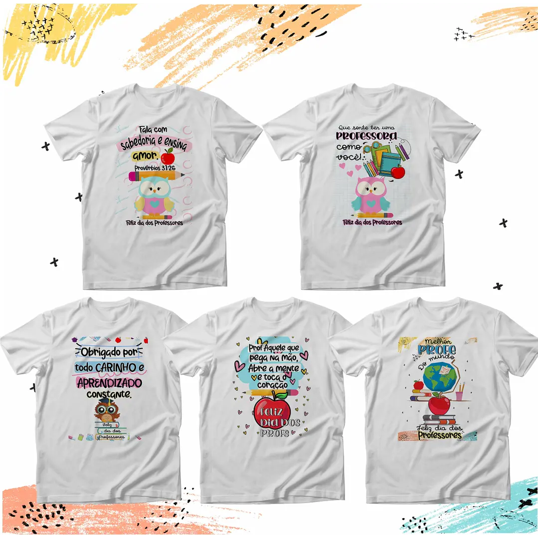 20 Arte para Caneca Camisa e Capa Agenda Dia dos Professores Arquivo Editável 6