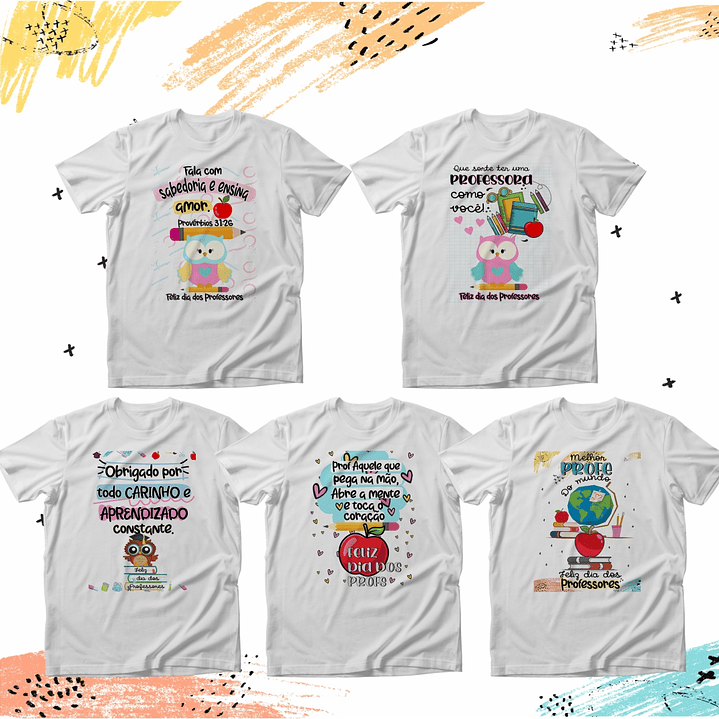 20 Arte para Caneca Camisa e Capa Agenda Dia dos Professores Arquivo Editável 6