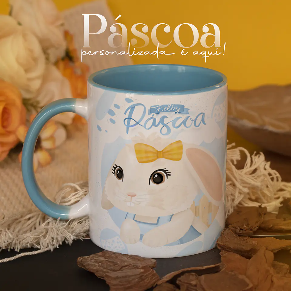 22 Arte para Caneca Páscoa Happy Arquivo em Jpg  15
