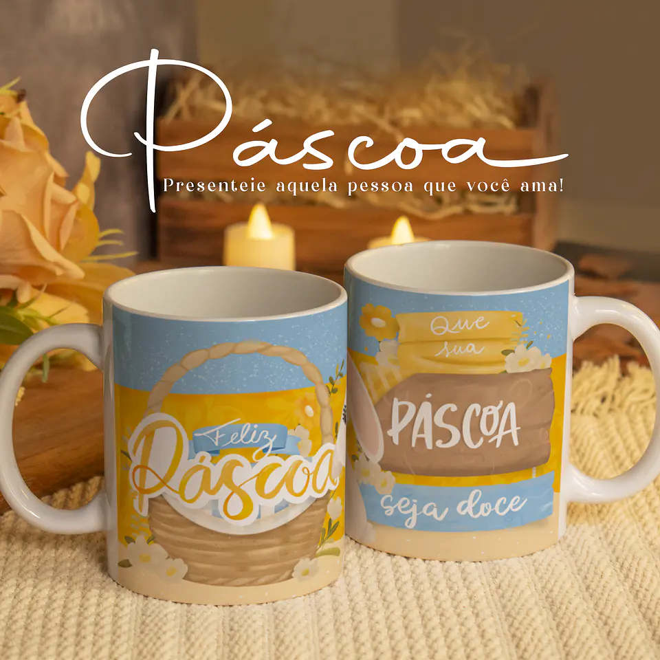 22 Arte para Caneca Páscoa Happy Arquivo em Jpg  16