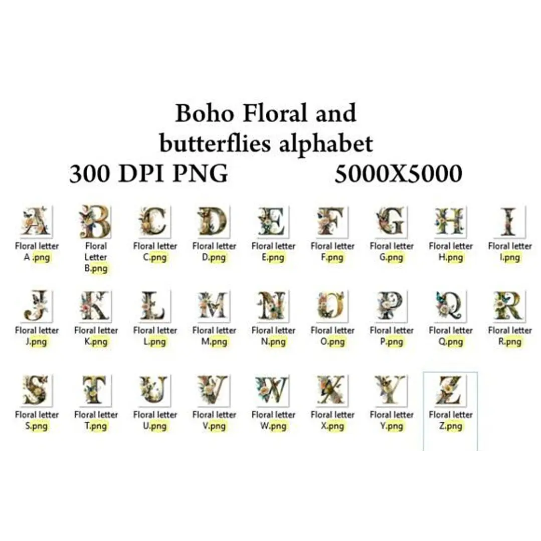 Kit Digital Alfabetos em Png  21