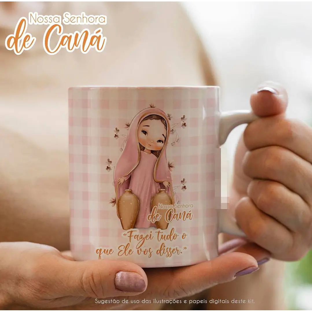 Kit Digital Nossa Senhora de Caná em Png 4