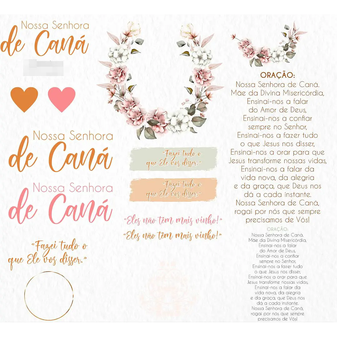 Kit Digital Nossa Senhora de Caná em Png 2