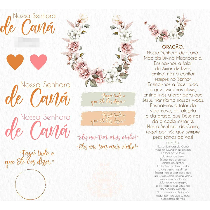 Kit Digital Nossa Senhora de Caná em Png 2