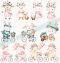 Kit Digital Páscoa Cut Bunnies em Png   - Miniatura 3