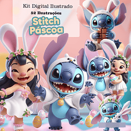 Kit Digital Stitch Páscoa em Png