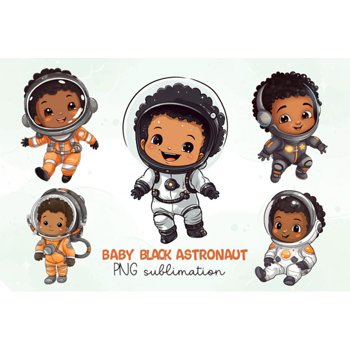 Kit Digital Mega Pacote Astronauta em Png 14