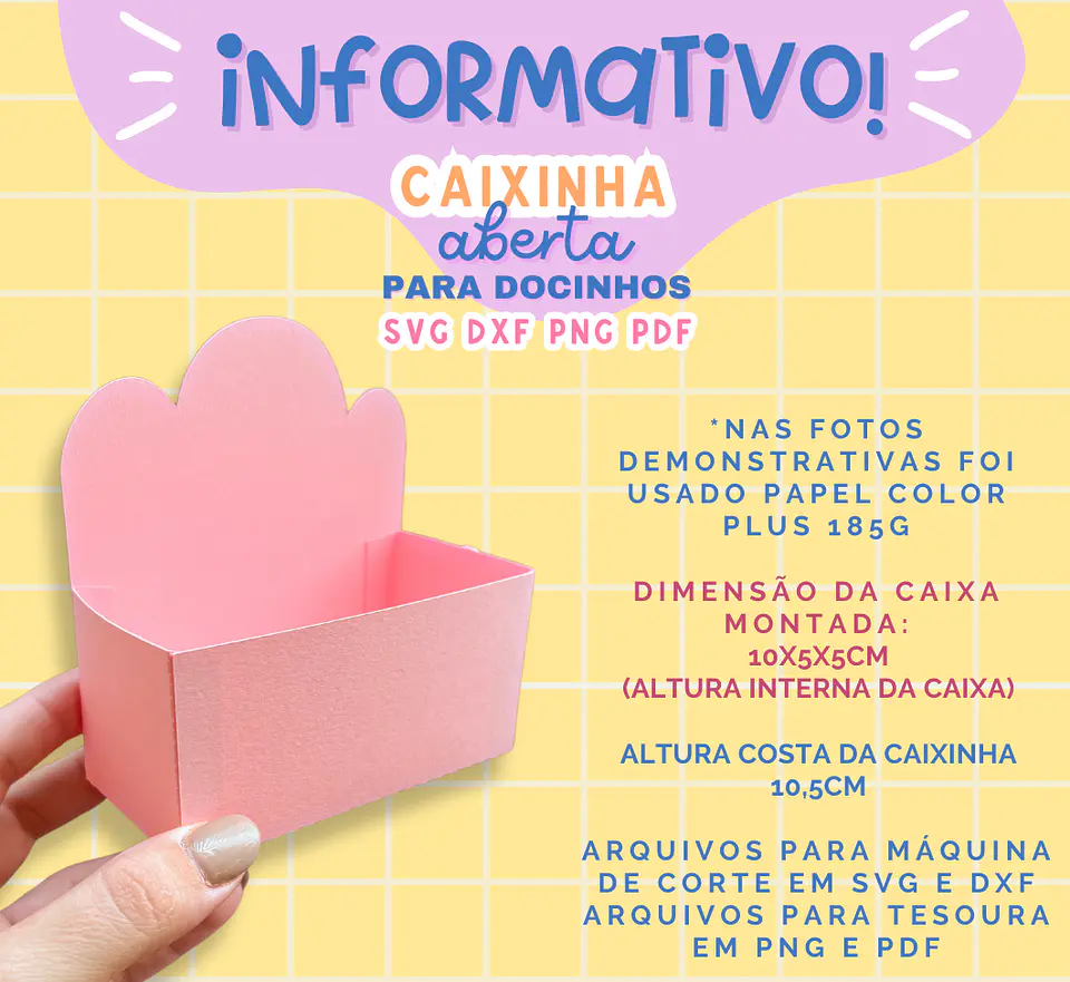 Arquivo de Corte Caixinhas Moldes Limpos para Personalização Pdf 10