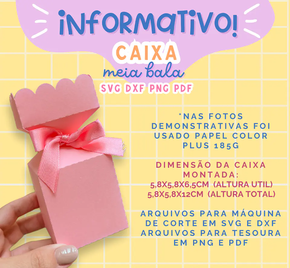 Arquivo de Corte Caixinhas Moldes Limpos para Personalização Pdf 12