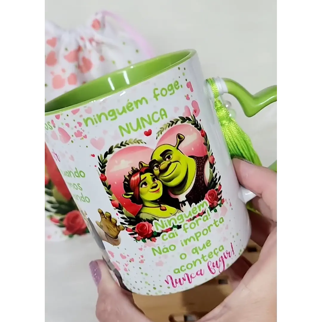 Artes Caneca O que a Gente Vai Prometer Um Para o Outro Shurek e Fiona Arquivos Editável 4